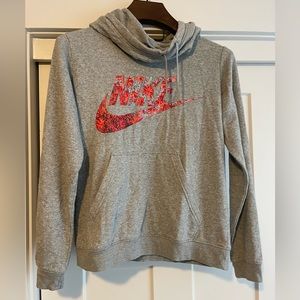 Nike funnel neck hoodie- used- M